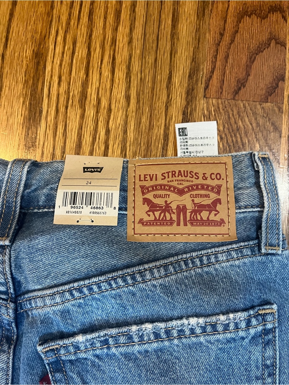 Levi's Light Blue Women's Straight Leg Jeans Size 24 NWT - Picture 5 of 5